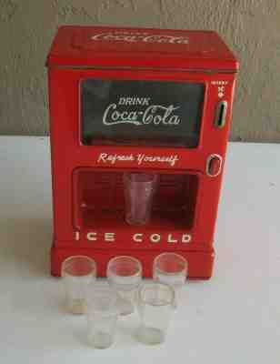 1950's Linemar Marx Coca-Cola Drink Dispenser Battery-op Coin Bank Tin #CK193