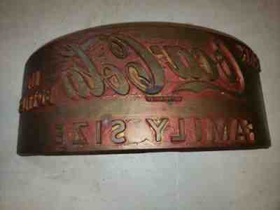 Rare Brass Coca-Cola Ink Blotter Mold ~ Family Size