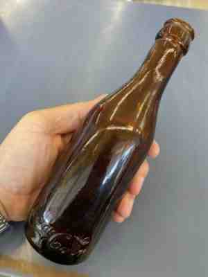 Rare Johnson City TN Tennessee Amber Brown Straight Side Coke Coca-Cola Bottle