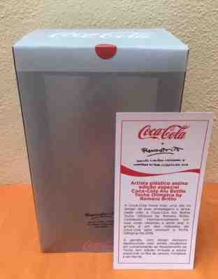 COCA COLA  ALUMINIUM BOTTLE  ROMERO BRITTO IN ORIGINAL BOX RIO 2016 VERY RARE