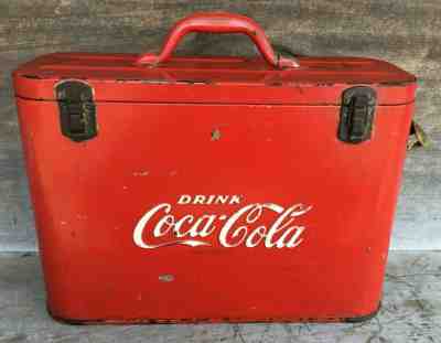 *Vintage 1940's 1950's COCA COLA AIRLINE COOLER with Wall Mount Opener