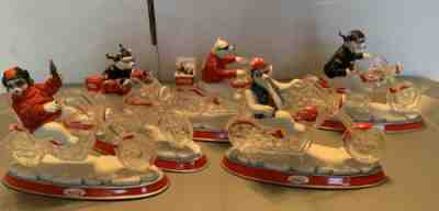 Set of 5 Coca-Cola Polar Bear Figurines ~ Coke Winter Rare