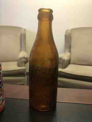 Straight Sided Amber Script  Coca-Cola Bottle Greenwood, Mississippi