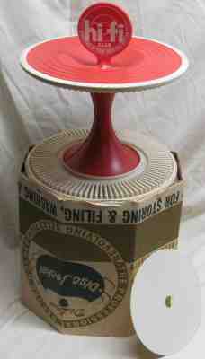 VINTAGE 1950's COCA COLA HI-FI CLUB  RECORD HOLDER FOR 45's WITH BOX Disc Jockey