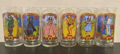 1989 Wizard Of Oz Coca-Cola 50TH Anniversary Complete Set (6) Glasses Never Used