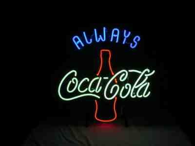 Vtg Neon Sign Always Coca Cola Coke lamp Soda Pop Fountain machine New Old Stock