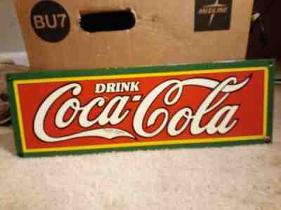 Vintage Coca Cola Porcelain Sign 1920'S (HOLY GRAIL)