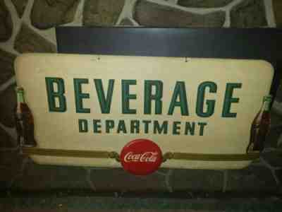 Extremely Rare Coca-Cola Cardboard Sign (Double Sided -Dated 1947) 
