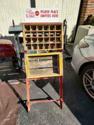 Coca Cola“Please Place Empties Here”Metal Display Stand Rack Yellow Box Old Rare