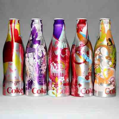 Coca Cola aluminium bottle COKE M5 2006 France EMPTY Perfect First made rare