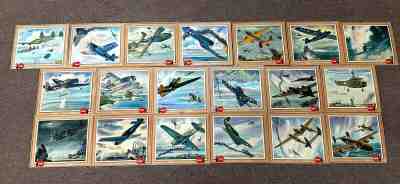 19 RARE 1943 COCA-COLA Signs WW2 American's Fighting Planes 13" x 15" NEAR MINT!