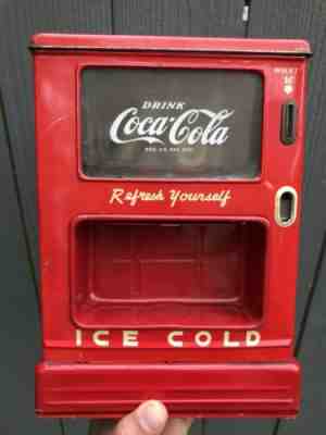 Linemar Marx Coca Cola Bank Soda Fountain Dispenser Tin Toy Battery Original Cup
