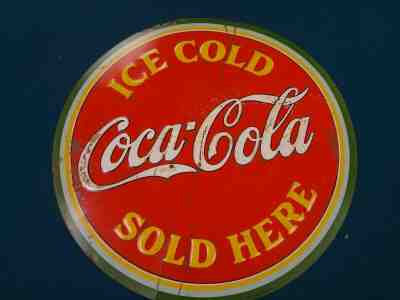 EMBOSSED COCA COLA SIGN