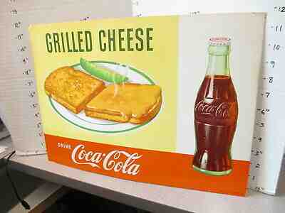 COCA COLA Coke bottle 1958 soda fountain diner store display sign GRILL CHEESE