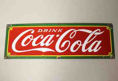 Antique Porcelain Coca-Cola Coke Advertising Sign – Dated 1933