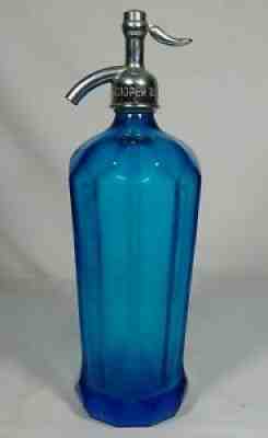 Early 10 Sided Coca Cola Soda Fountain Seltzer Bottle Bradford PA Czech Glass