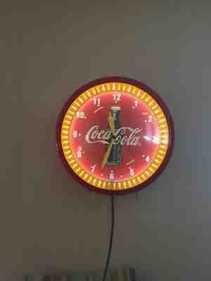 Coca Cola Neon Clock Spinner Soda Sign Advertising