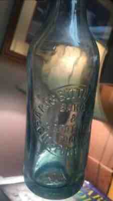 Early Straight Side DOUBLE BARQS Soda Bottle BARQ HARDTNER Gulfport MS ROOT BEER