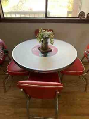 Coca-Cola Diner Chair 4 Chairs & Table Coke Bottle