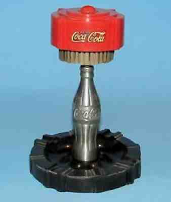 Original Coca Cola Pull Match Ashtray w/ Coke Bottle In Center VG Pullmatch