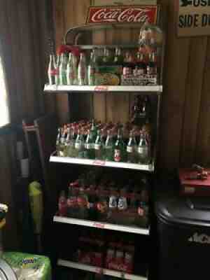 coke 6 pack collector bottles, cooler, porcelain sign, Starr x bottle opener