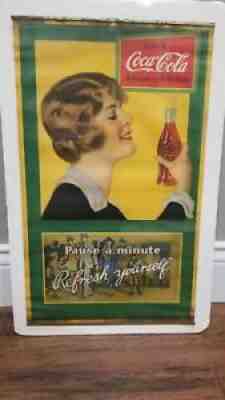 Rare 1920's Coca-Cola Paper Soda Fountain Sign
