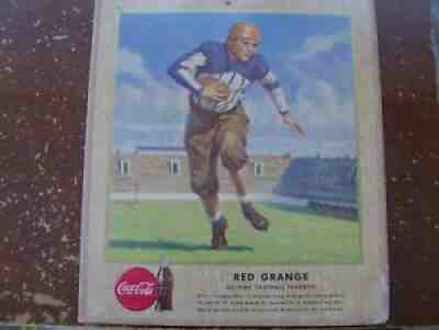 RARE 1947 VINTAGE COCA COLA SPORTS FOOTBALL ~ RED GRANGE ~ HANGER
