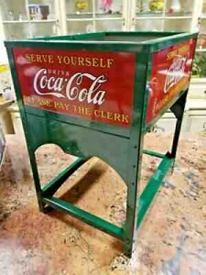 Vintage Coca Cola 1929 Glascock Mini Ice Chest Authorized Repro Cooler NEW COKE
