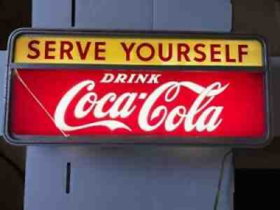 LIGHTED COCA COLA SIGN