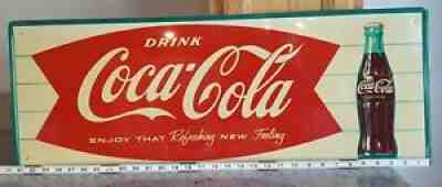 Coca-Cola 1958-1963 Fishtail Sign "Enjoy That Refreshing New Feeling" MCA 1455