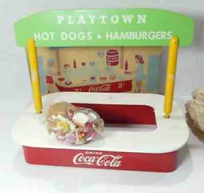 1950's Coca-Cola Playtown Hot Dog & Hamburger Stand in original box, complete