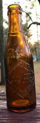 CUMBERLAND / MD 1908 AMBER EMBOSSED DIAMOND LABEL COCA-COLA BOTTLE