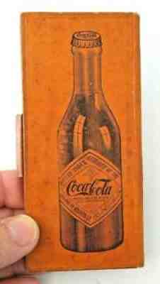 X Super RARE Straight Side COCA COLA BOTTLE Memo Booklet - EARLY 1900's Bottling