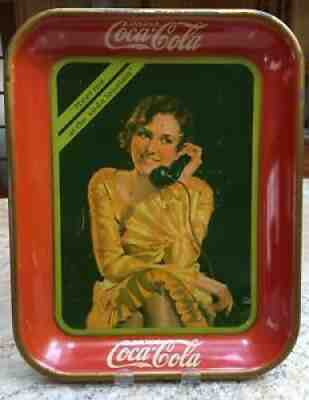 VINTAGE COCA COLA TRAY â??Meet me at the Soda Fountain" 1930 AMERICAN ART WORKS