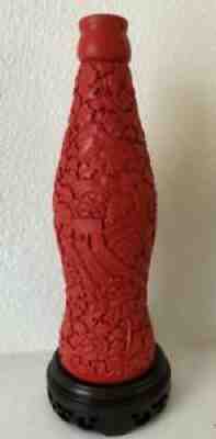 Coca Cola Coke Carved Wealth Peony Great Wall lacquerware Bottle Collection