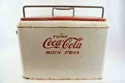 Coca Cola Cooler MEXICO Tome Bien Fria 1958 Coke Ice Chest Vendo Montiel RARE