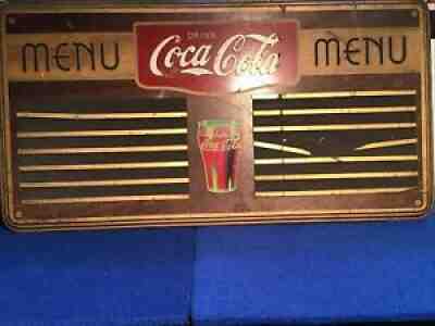 Vintage Solid Wood Coca-Cola Menu Board