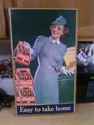 Original 1941 Coca Cola Sign, Cardboard, 16" X 27 " Easy To Take Home"