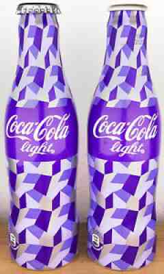 2 (lot) Denmark 2009 Baum und Pferdgarten Coca-Cola Light alu bottles 250 ml