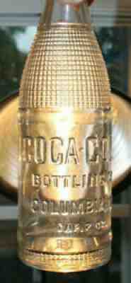RARE CLEAR STRAIGHT SIDE COCA COLA BOTTLE " COLUMBIA , MO. " NICE " MINT "