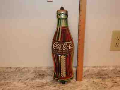 Antique Coca Cola Bottle Thermometer Dated Christmas Day 1923 Coke Soda Vintage