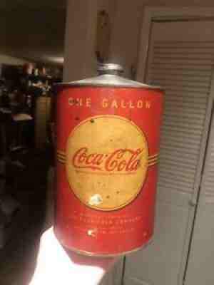 RARE 1930s COCA COLA SYRUP CAN PAPER LABEL RED WHITE GREEN