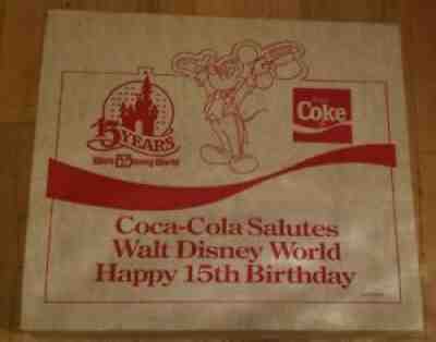 > 1986 Coca Cola WALT DISNEY WORLD Pin 15th BIRTHDAY Coke Frame Set Ltd ORIGINAL
