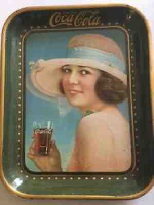 Authentic 1921 Coca-Cola Serving Tray "Summer Girl" - RARE