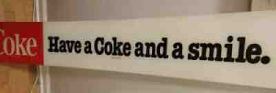 Vintage 1980â??s Lucite Coca-Cola Have A Coke And A Smile Display Sign Very Rare