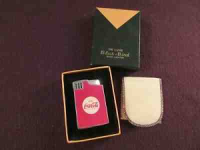 Vintage COCA COLA Red De Luxe Blue-Bird Music Lighter in original box Never Used