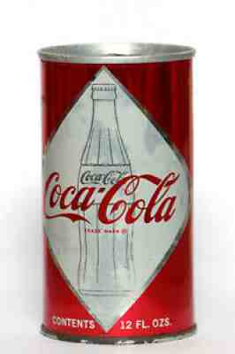 1960's Coca Cola "Diamond" can from the USA (Eustis, FLA)