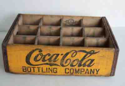 Vintage 1935 COCA COLA Wood 12 Bottle Case Owens Illinois Glass Co Tell City IN