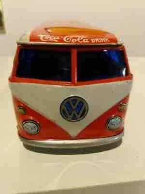 Vintage rare Taiyo Coca Cola Volkswagen Bus friction used.