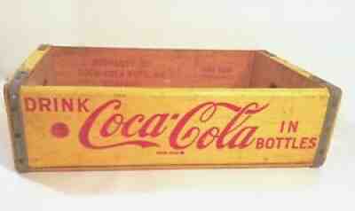 Vintage 1959 Coca Cola Wooden Sign Bottle Carrier Crate Wood In NICE Condition